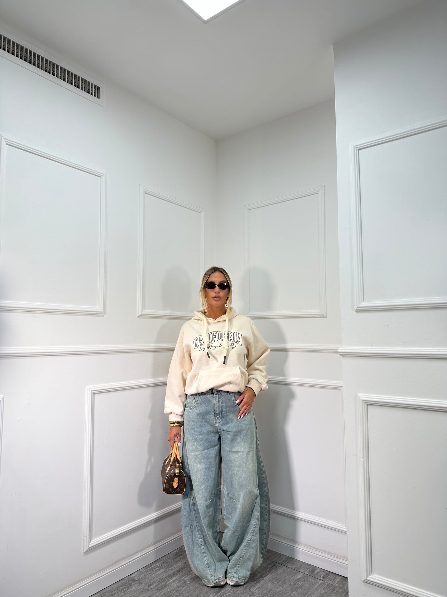 Jeans palazzone balloon lavaggio chiaro 80228