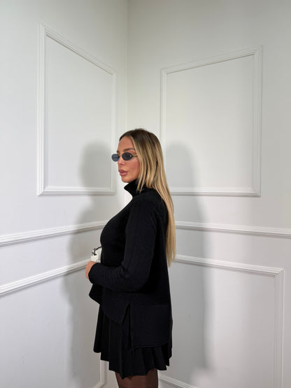 Coordinato lana rasata Colly nero zs5161