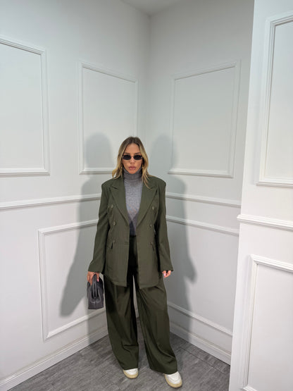 Tailleur doppiopetto Julia verde oliva my86269