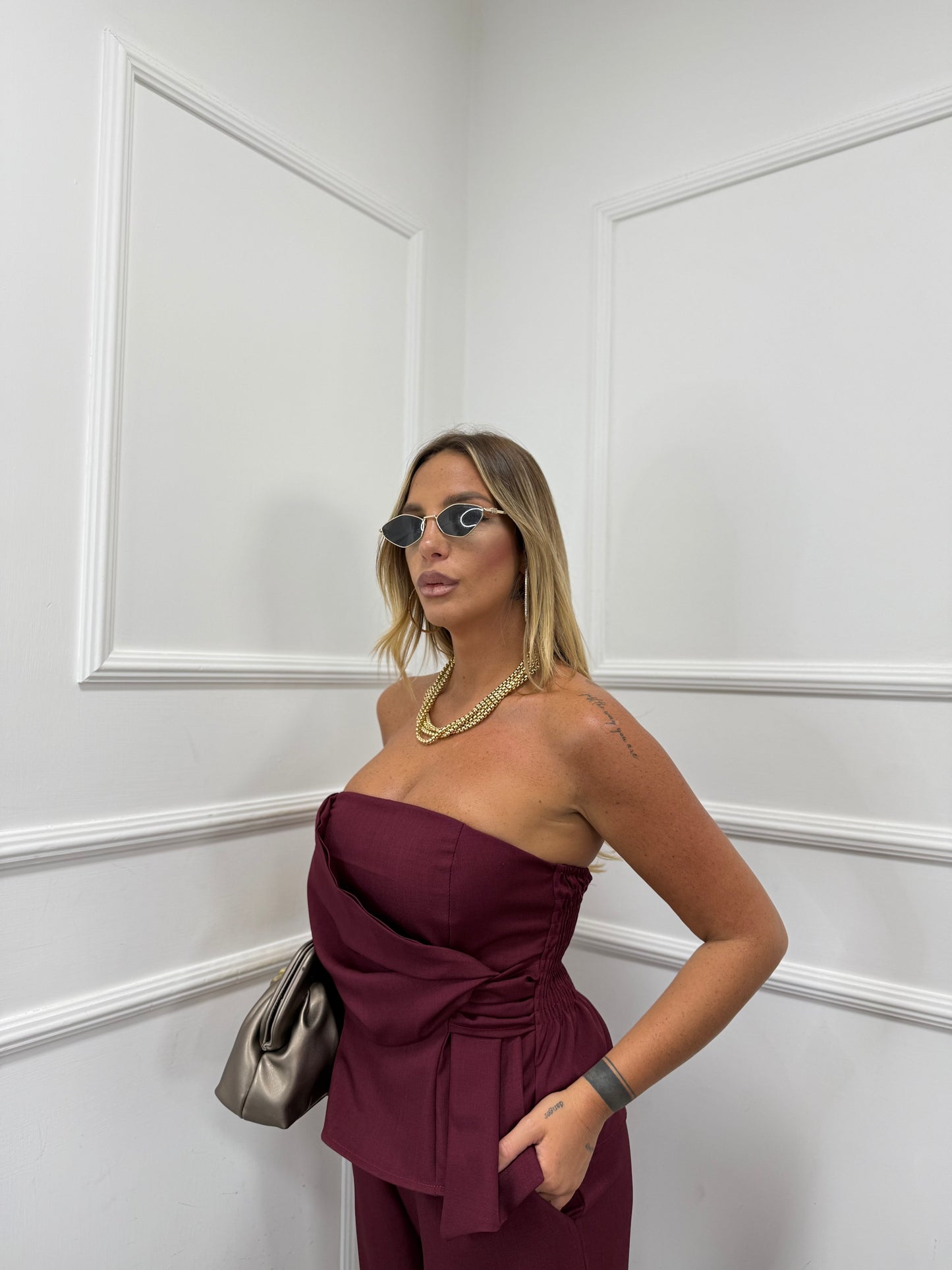 Coordinato Fryda bordeaux 6706