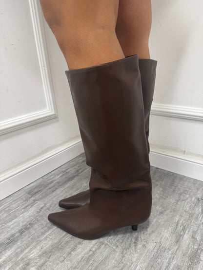 Stivale in ecopelle emily cioccolato k7059