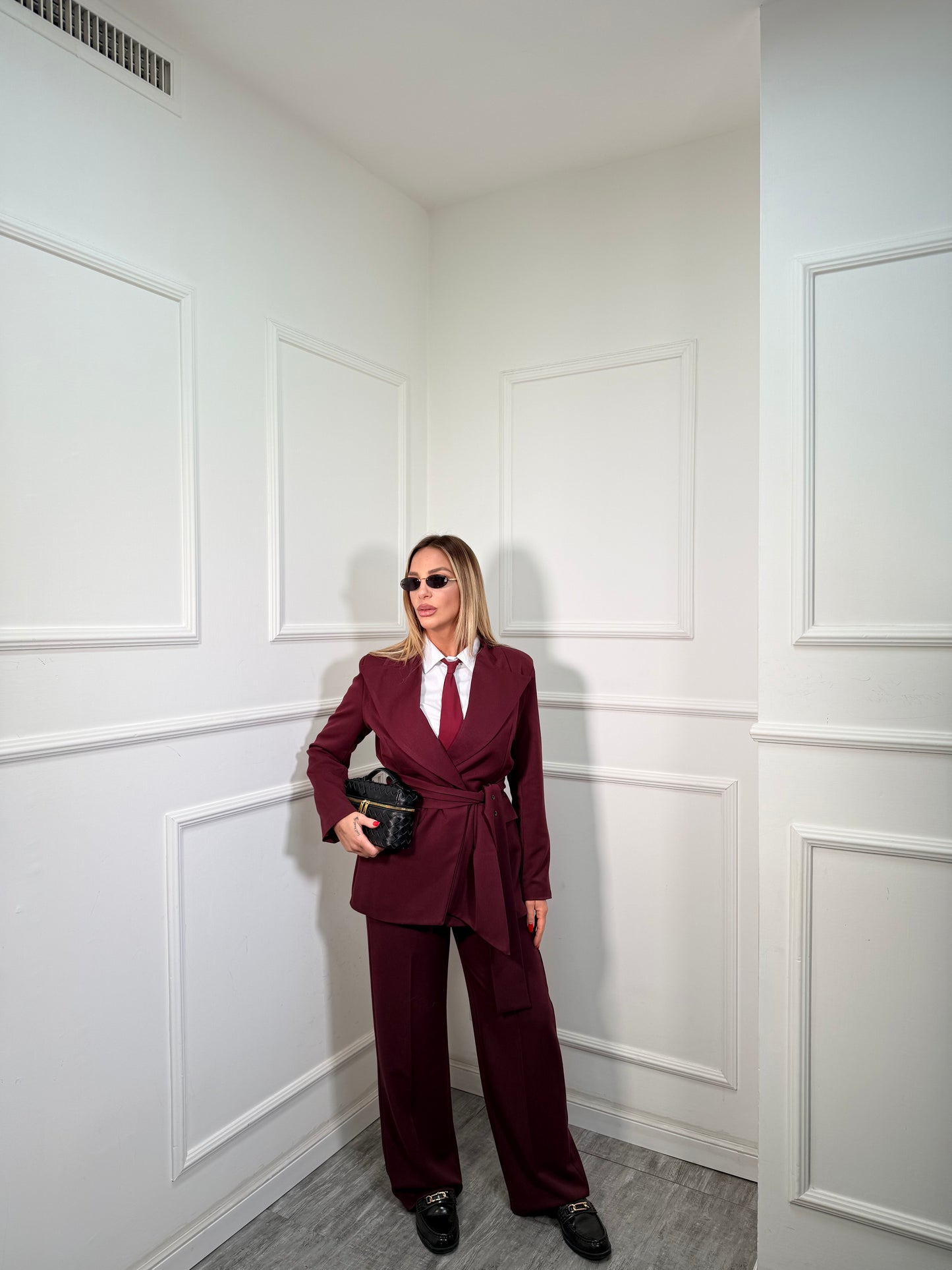 Tailleur con fusciacca Secret bordeaux 2612