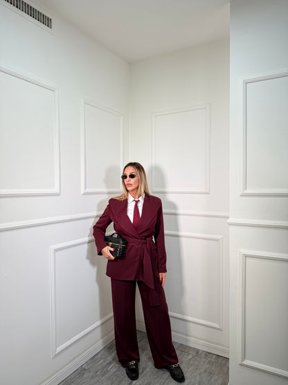Tailleur con fusciacca Secret bordeaux 2612