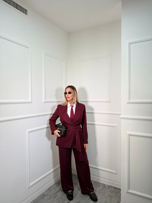 Tailleur con fusciacca Secret bordeaux 2612