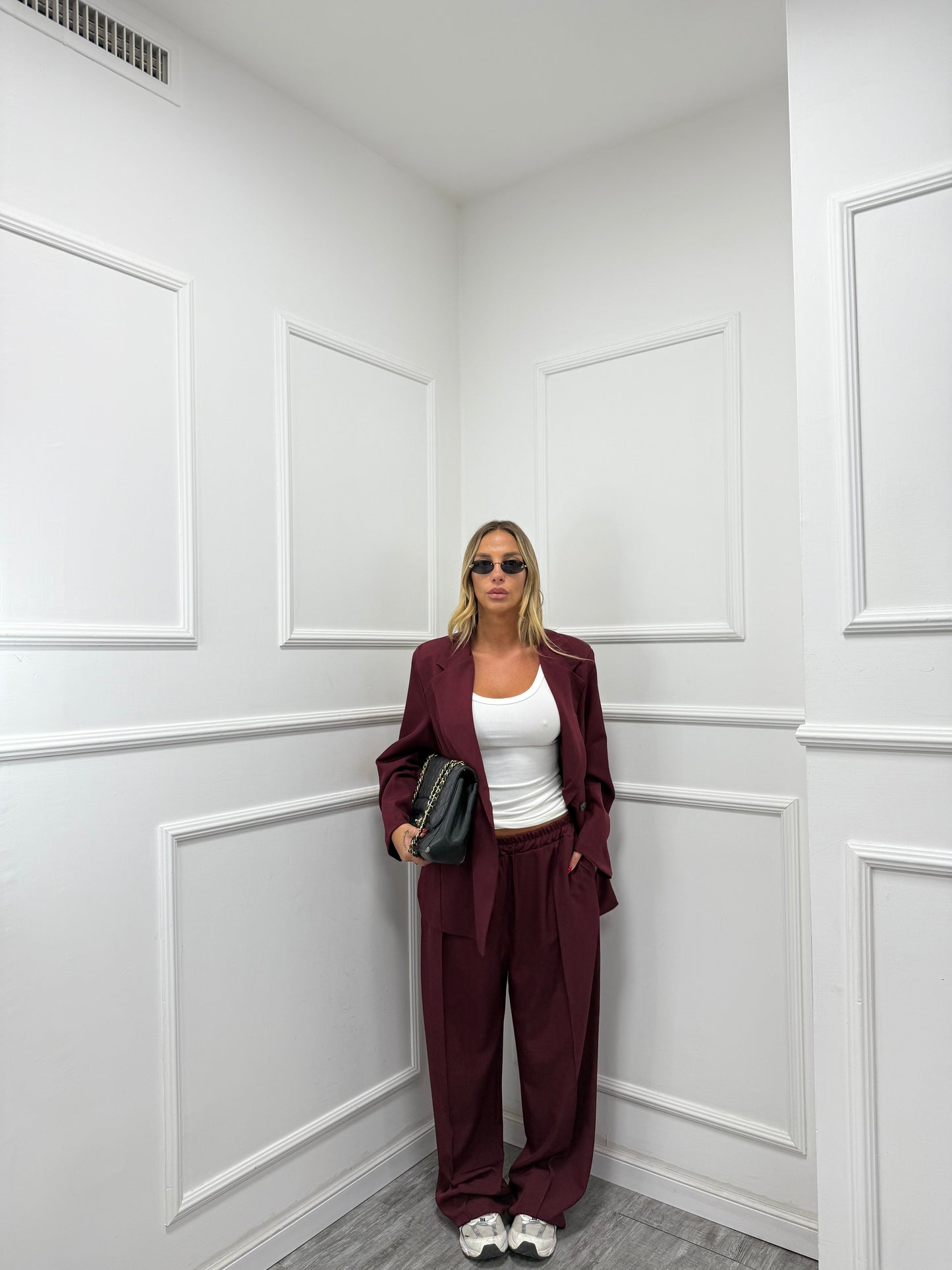 Tailleur Elena bordeaux curvy 46/52 15864