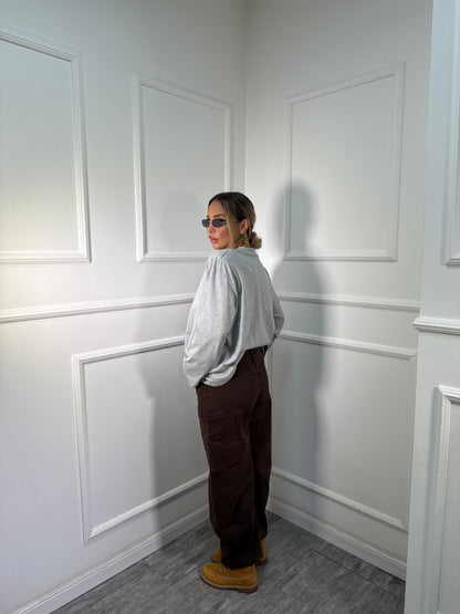 Jeans baggy Winter 44/54 marrone 91791