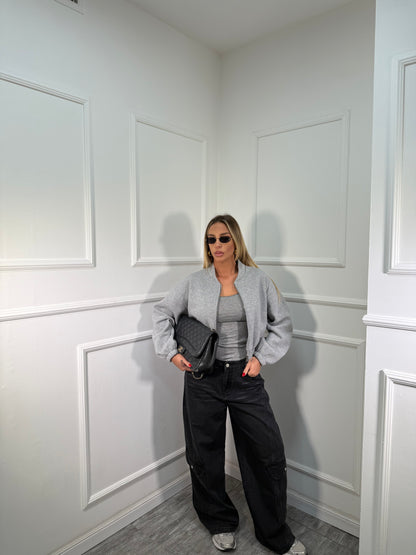 Jeans balloon multi tasche nero lc1218