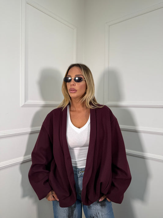 Bomber in panno Berlino bordeaux 429