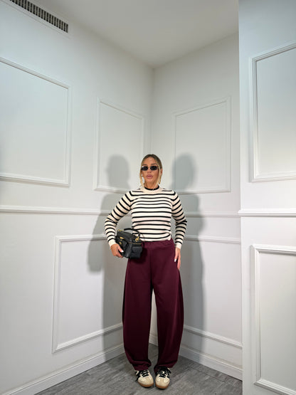 Pantaloni balloon Ella bordeaux 34902