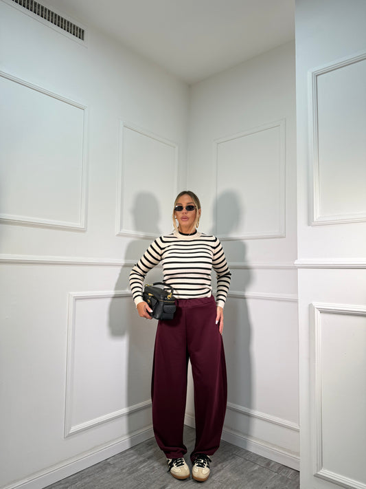 Pantaloni balloon Ella bordeaux 34902