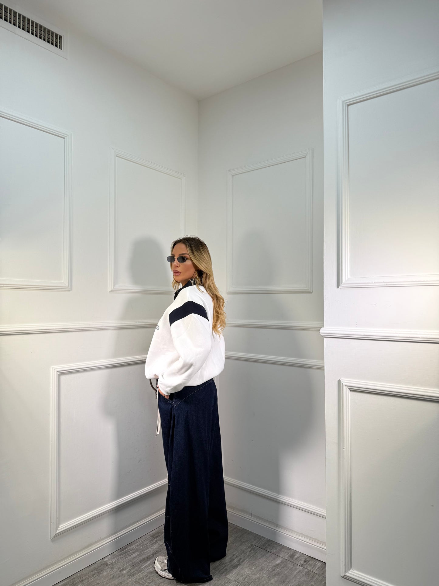 Jeans balloon con elastico in vita Perry lavaggio scuro