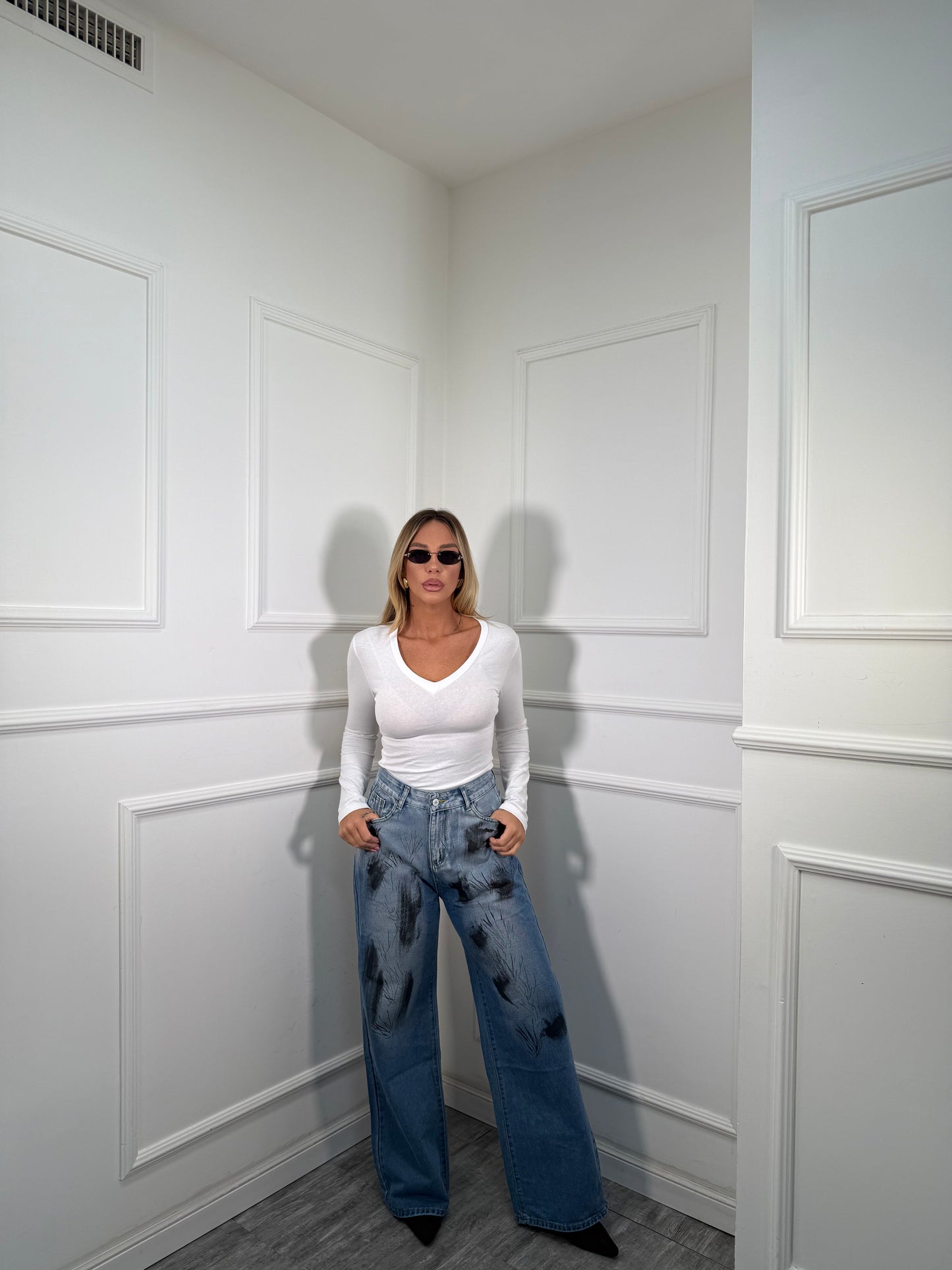 Jeans palazzo con sfumature Arizona 8956