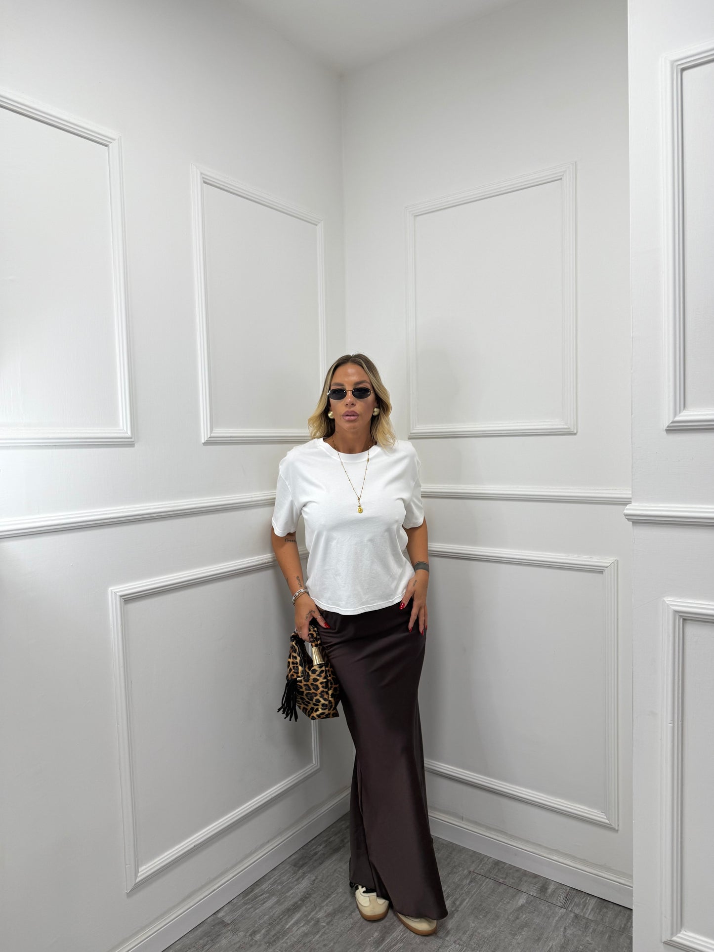 Longuette in satin Élite cioccolato 2419