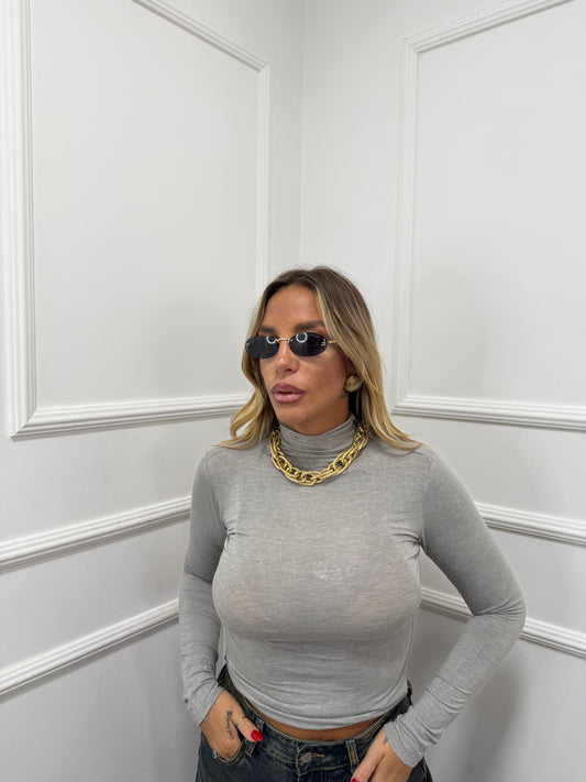 Shirt in viscosa Ivy grigio