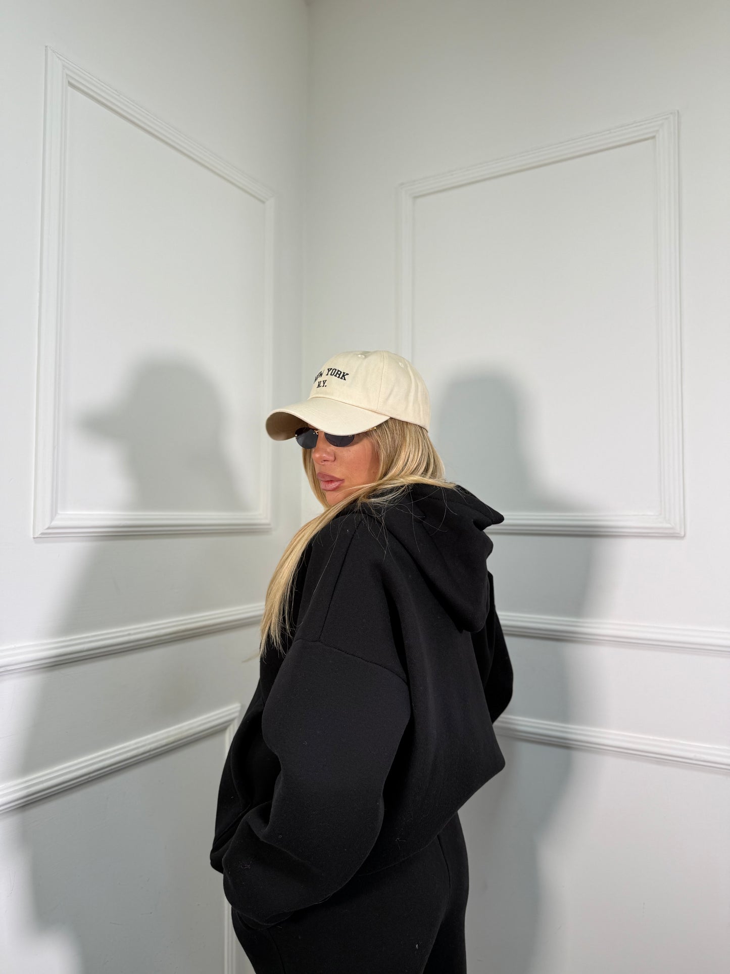 Coordinato tuta in pile Walking nero 22656