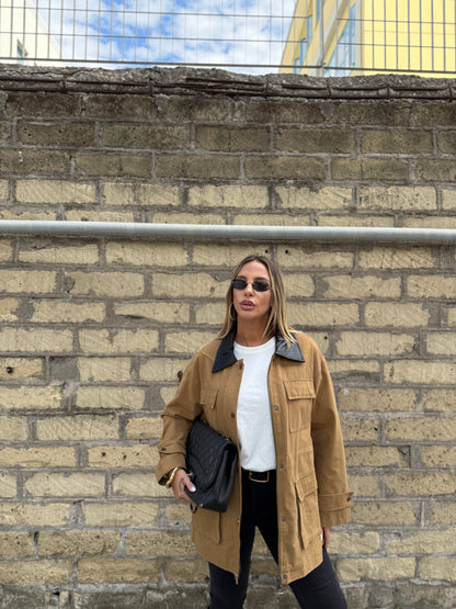 Parka oversize Kourtney camel s203