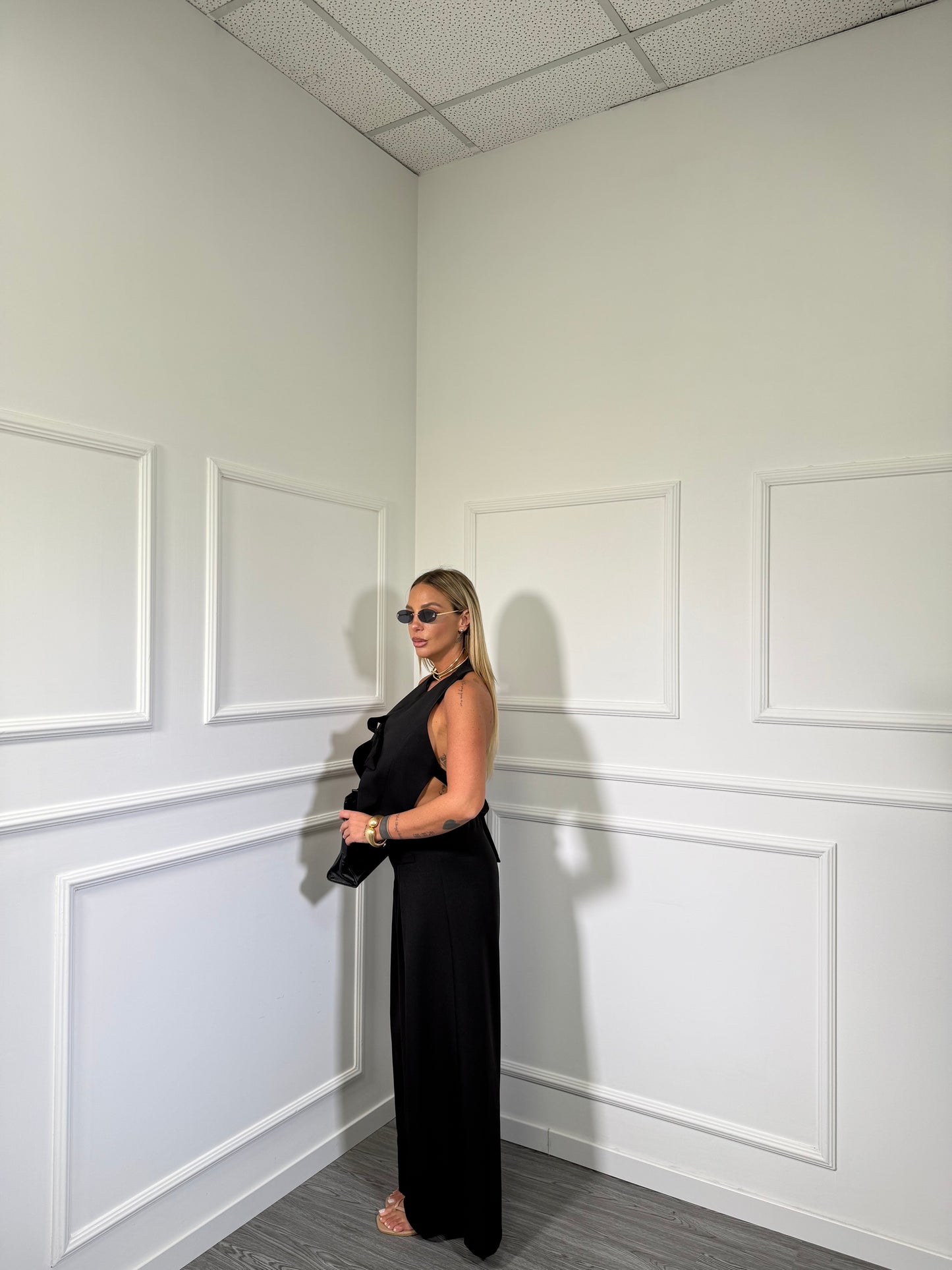 Tailleur con top by justwest nero d202698