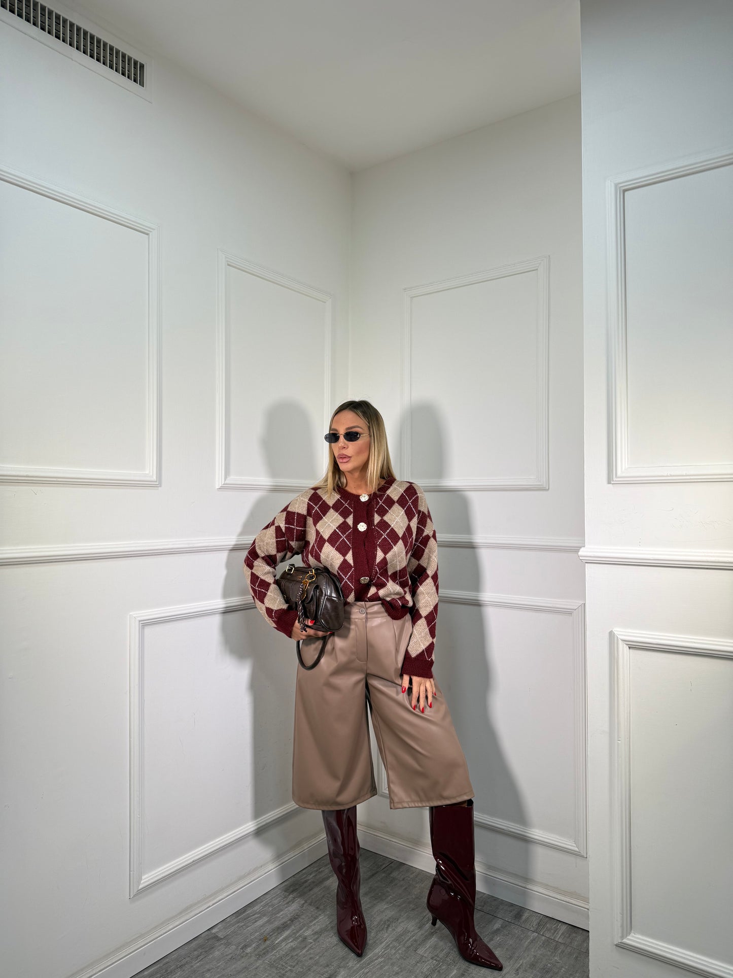 Bermuda in ecopelle Orlando taupe 18197