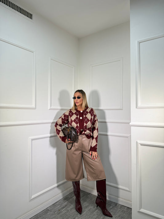 Bermuda in ecopelle Orlando taupe 18197