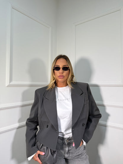 Blazer crop Taylor grigio fumo 4935