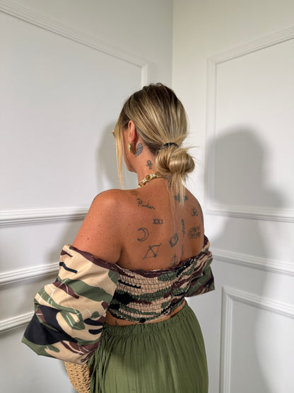 Top scollo a barca militare Amelí militare 30688