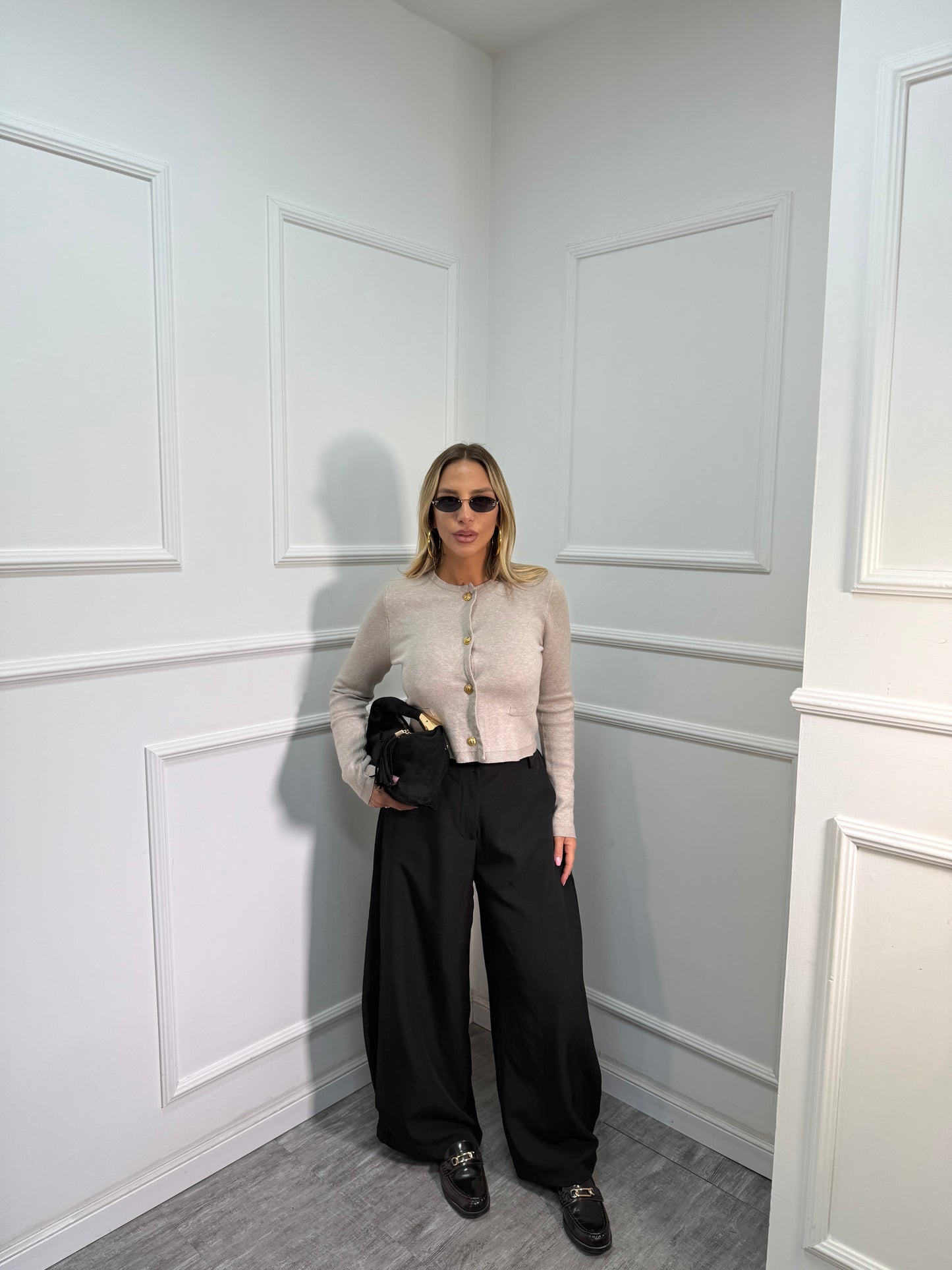 Pantaloni palazzo balloon Notting Hill nero m13356