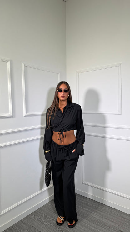 Coordinato con spalline Cancun nero 8212
