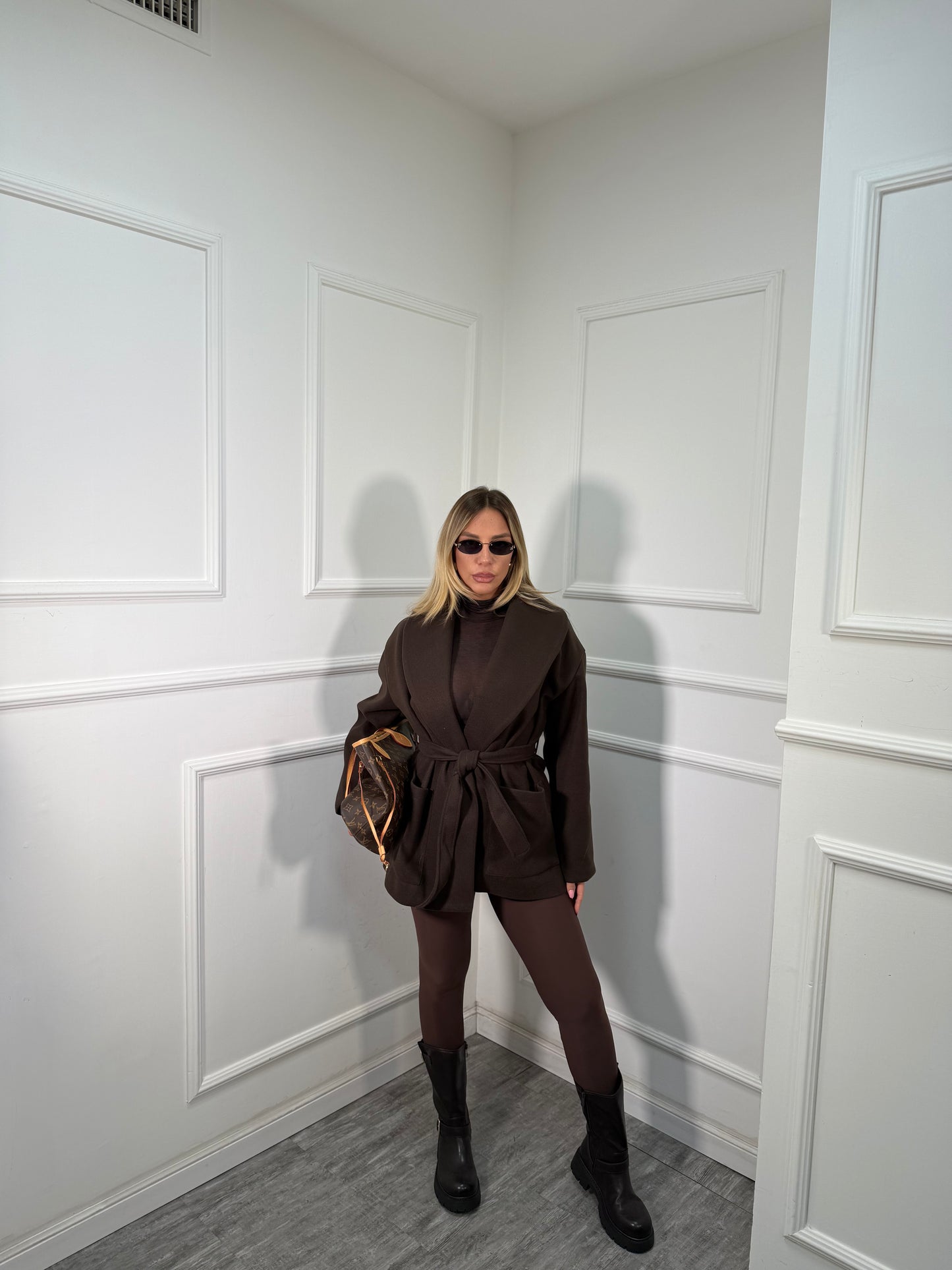 Cappotto in lana cotta Cherì cioccolato m11146