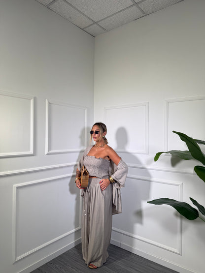 Triset in viscosa (Curvy) Paros taupe ls2711