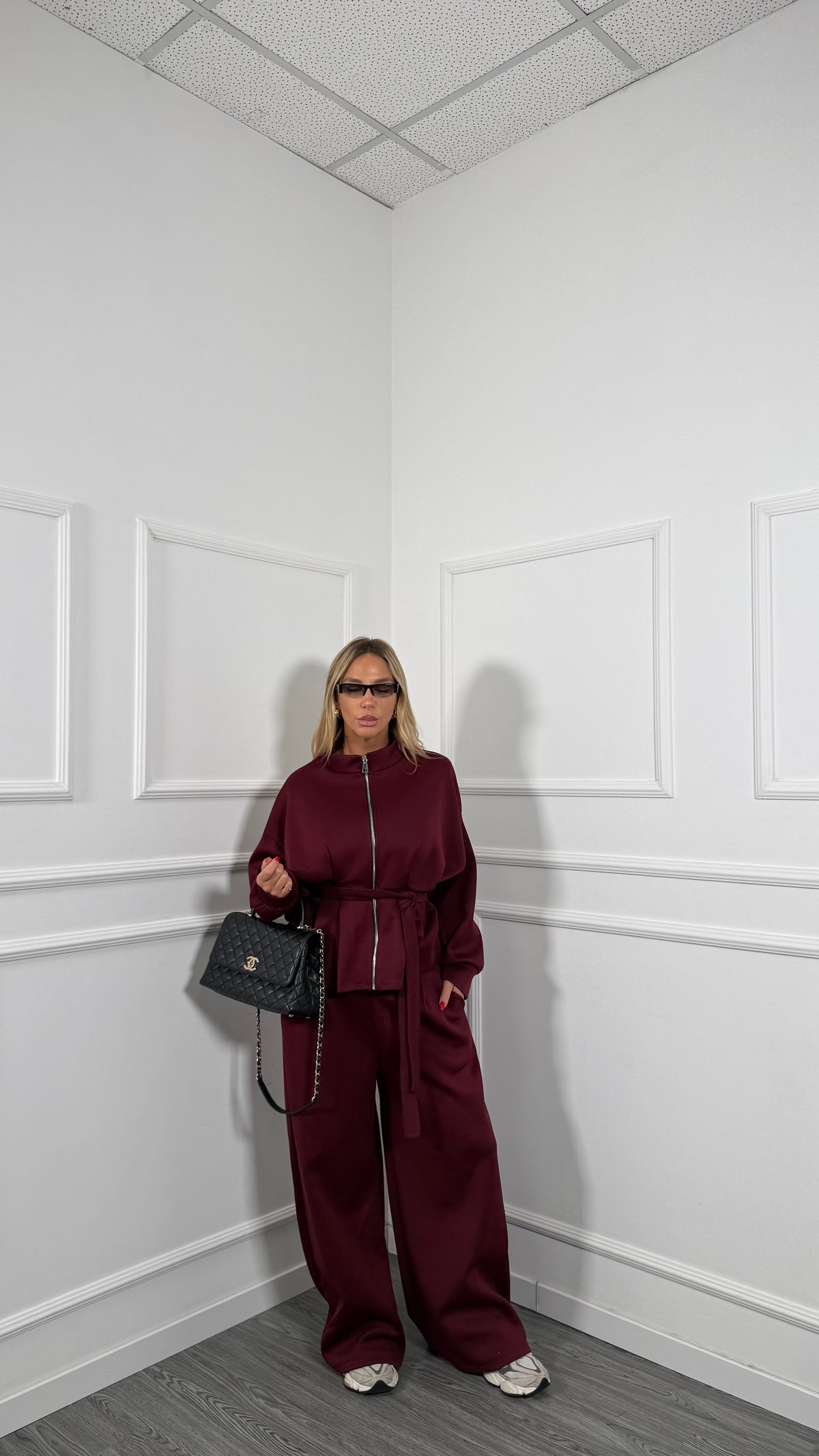 Coordinato tuta con fusciacca Marshall bordeaux 22738