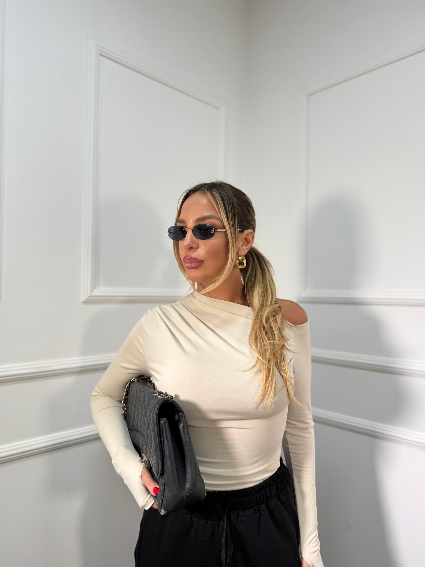 Shirt in lycra Kim nude 24392