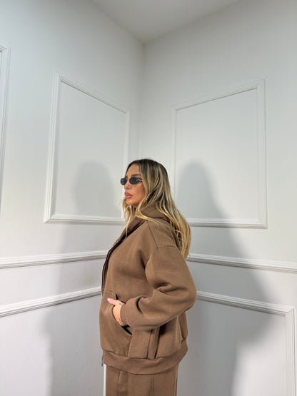 Coordinato in tuta Magnolia camel by justwest 12601p