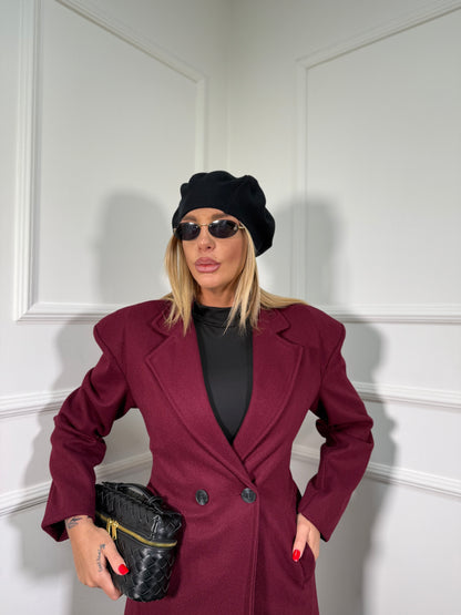 Cappotto misto lana Empire bordeaux 251631