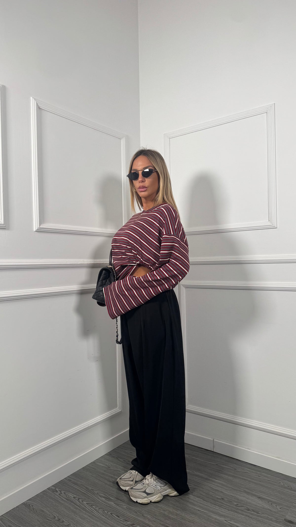 Pantaloni palazzo Curvy Living nero 261022