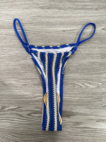 Costume con copricostume ricamato Rio blu royal s9377