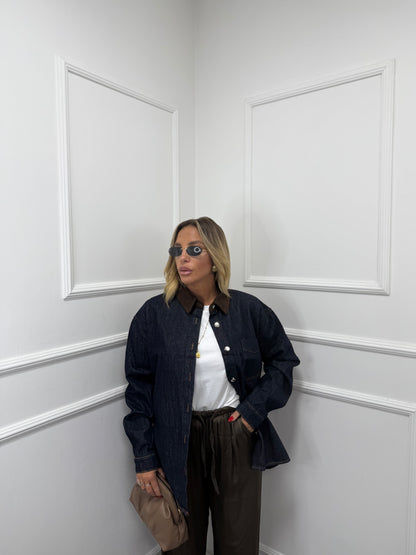 Giacca oversize in denim lavaggio zero Varsavia z2549