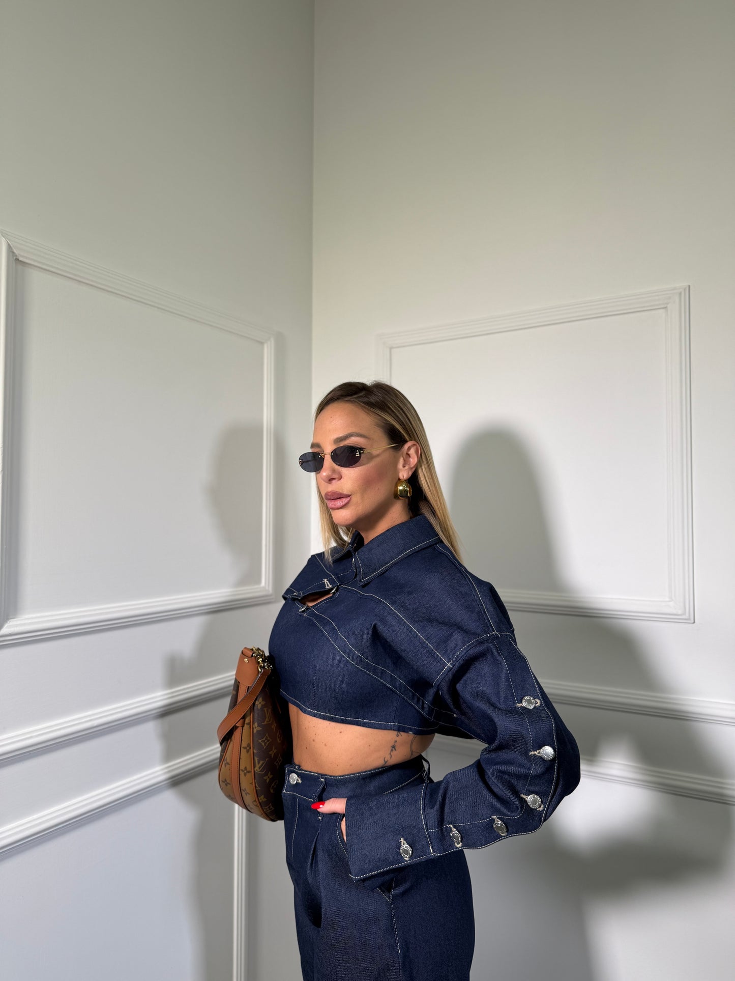 Triset in denim Cleo lavaggio zero