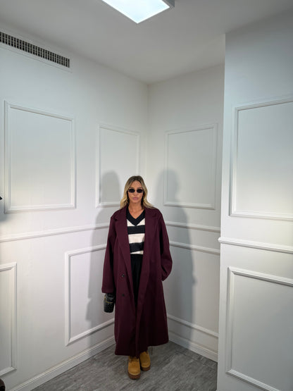 Maxicoat doppiopetto Mara bordeaux 66676