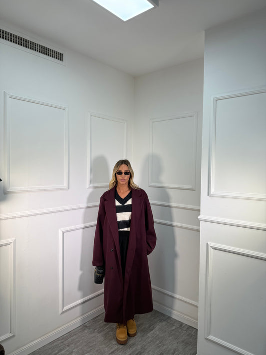 Maxicoat doppiopetto Mara bordeaux 66676