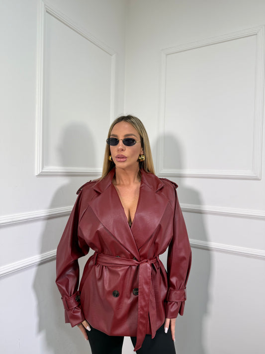 Trench ecopelle Debra bordeaux 9939