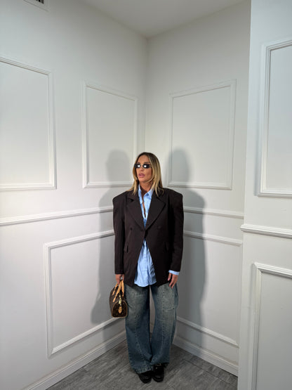 Blazer con spalline Woman cioccolato 590