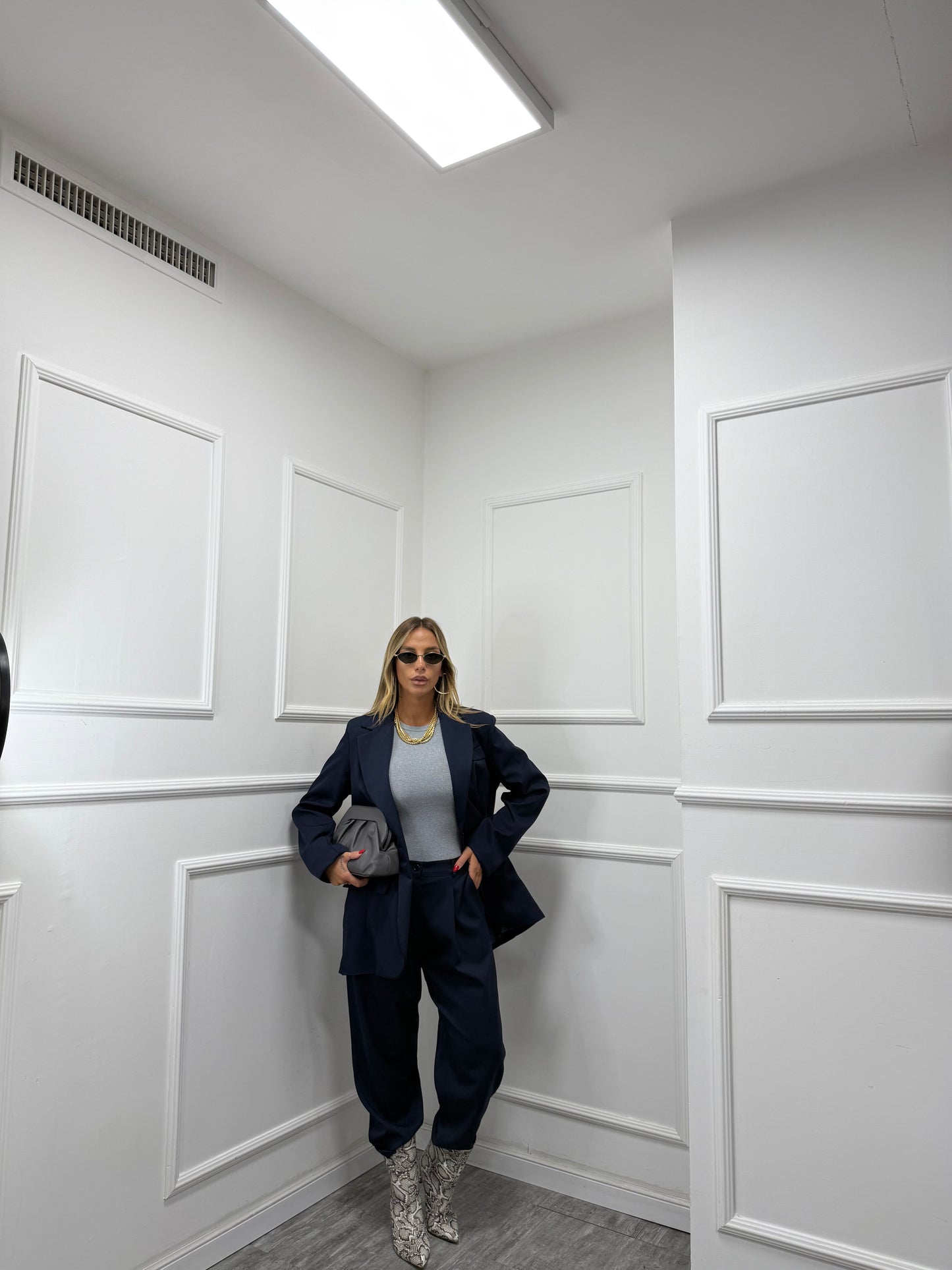 Tailleur curvy Business dalla 46/52 blu navy m12232