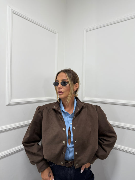 Bomber eco camoscio Elsie marrone 9846