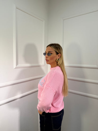 Pullover misto lana No vabbè rosa 258428