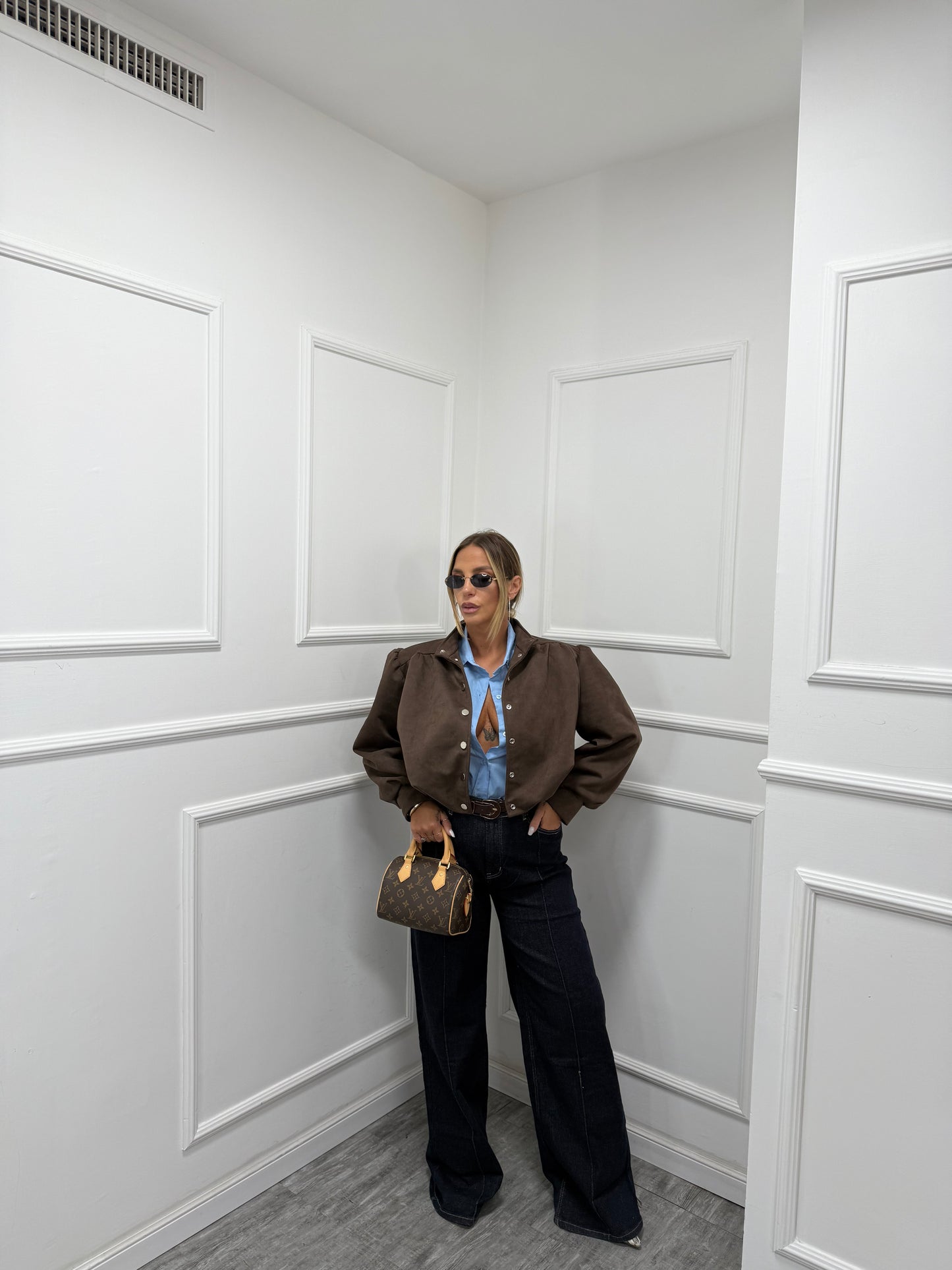 Bomber eco camoscio Elsie marrone 9846