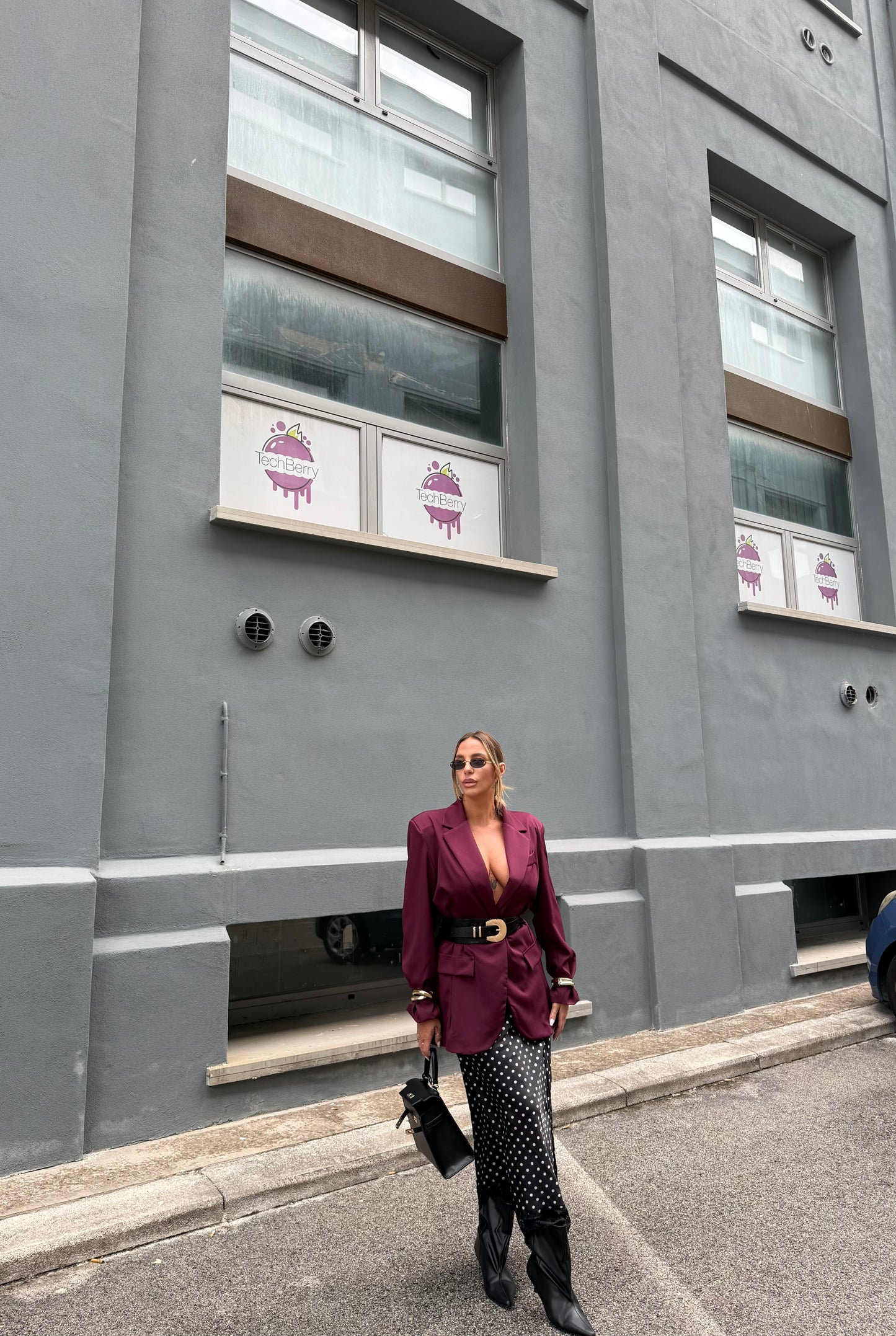 Longuette in satin e pizzo a pois Celine nera 7932