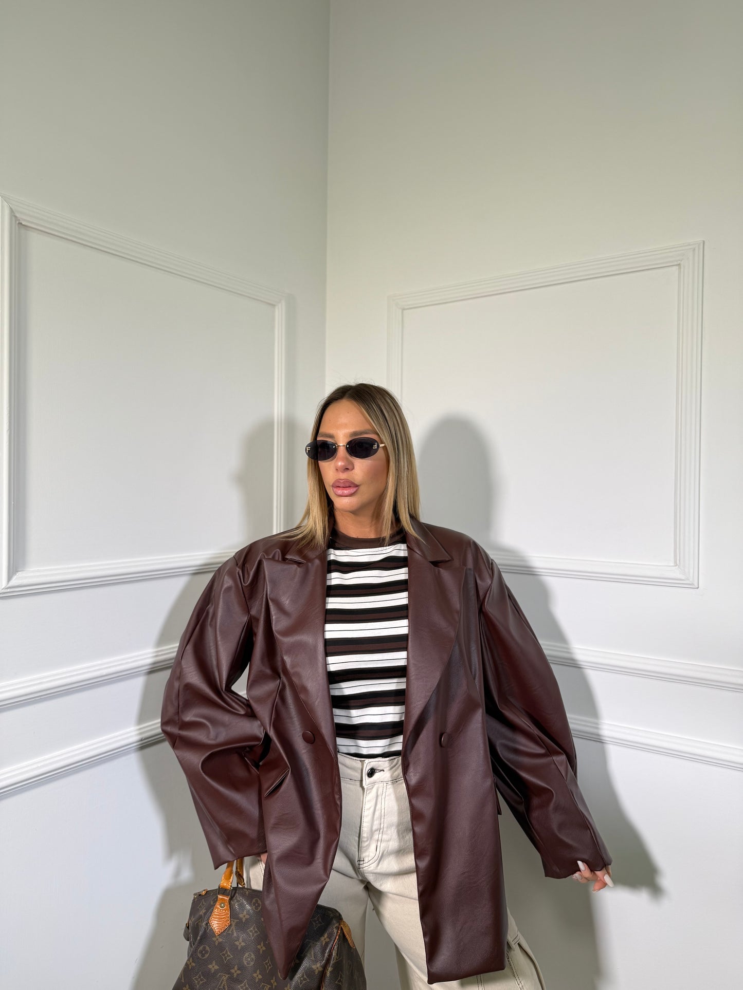 Blazer ecopelle oversize Viral (vari colori) 9964