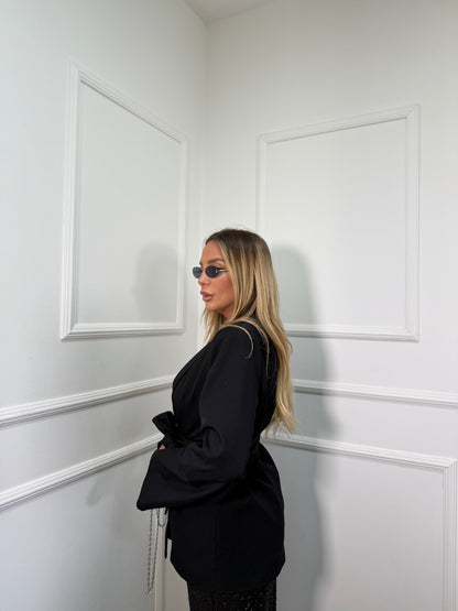 Blazer con fusciacca Giuly nero 3871