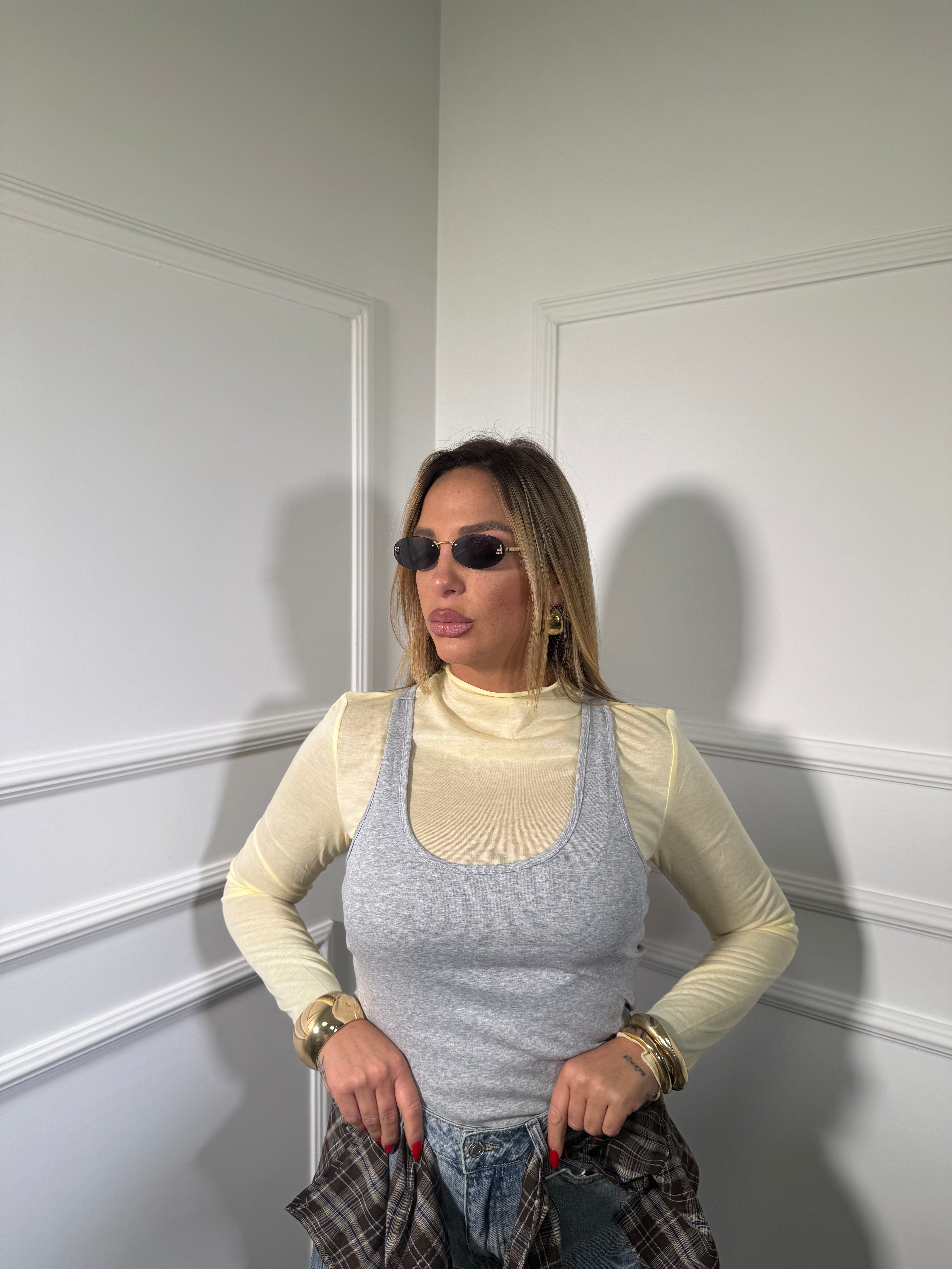 Shirt+ canotta  kelly  (vari colori) lpl368