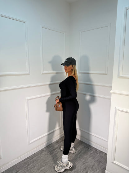 Coordinato in lycra Roxana nero  16377